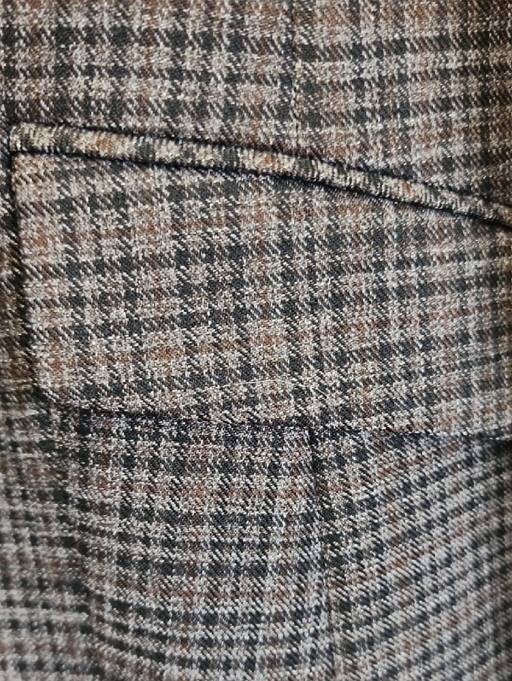 Le Suit Women's Plaid Two-Button Blazer - Brown/Gray - Picture 3 of 9